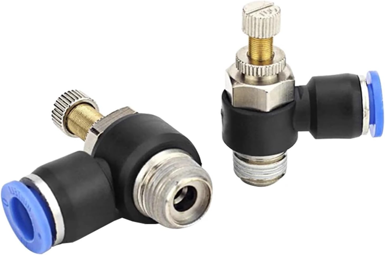 20/50/100PCS Air SL 1/8 1/4 3/8 1/2 Speed Control adjustable Pneumatic Fitting Throttle Valve Controller 4 6 8 10mm Hose Tube(SL6-01 (1I8),100 PCS)