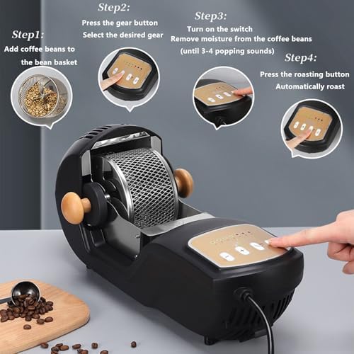 Torrefazione domestica con vetro trasparente, modalità automatica e fai da te per gli appassionati di caffè e regali