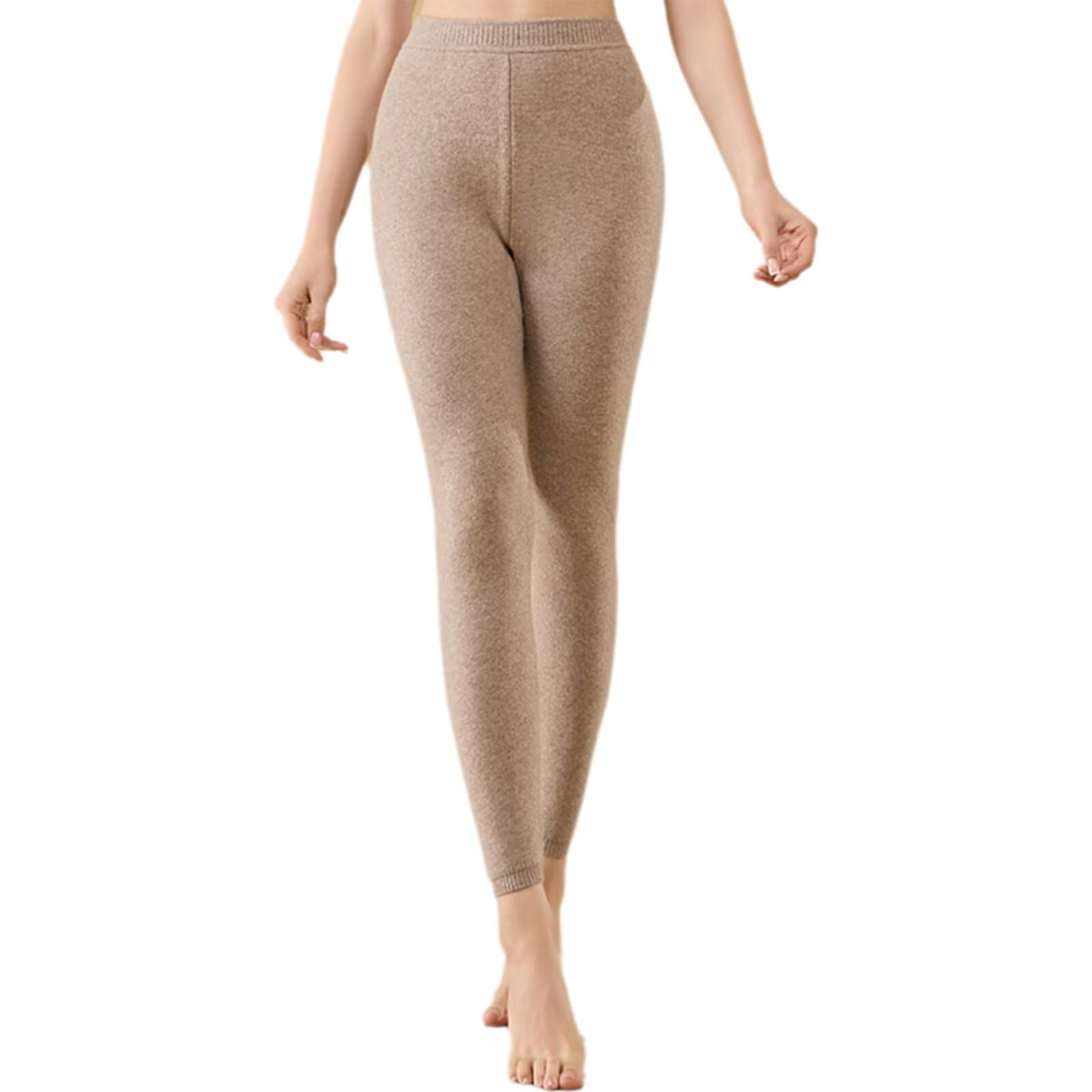 Pantalones térmicos 100% Cachemira para Hombre Mujer,Leggings cálidos de Invierno para esquí y Senderismo