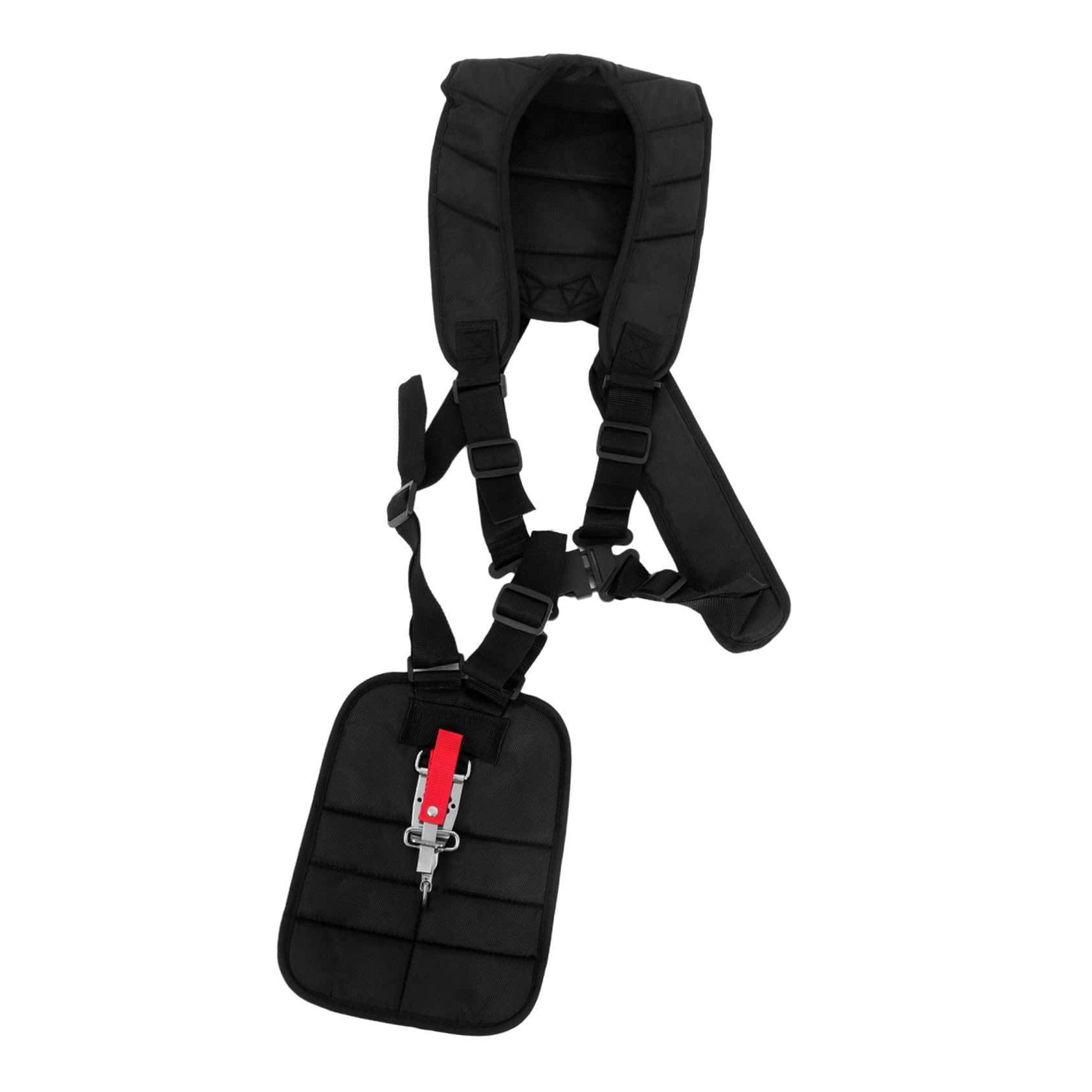 SUPVOX Imbracatura a Doppia Tracolla per Decespugliatore in Nylon Nero | Spallacci Imbottiti, Fascia Vita Fibbia, per Trimmer e Strimmer Durante Taglio Dell'erba