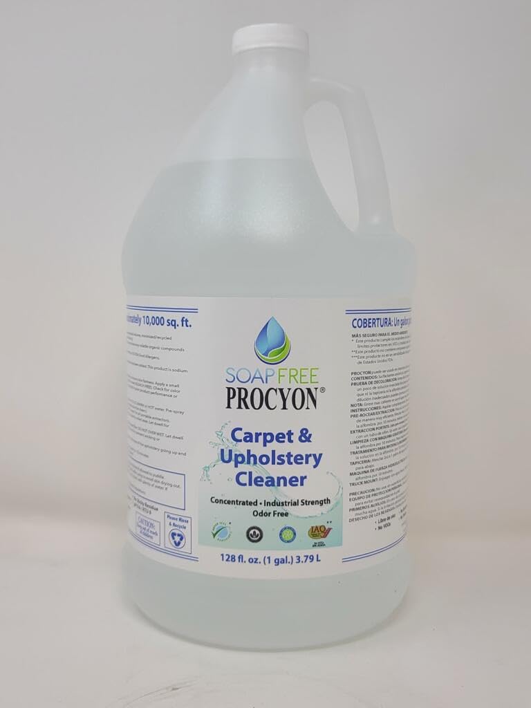 Procyon Carpet & Upholstery Cleaner Concentrate - Professional Pet, Earth, Family-Safe Cleaning Solution for Fabric & Furniture (128 Oz)