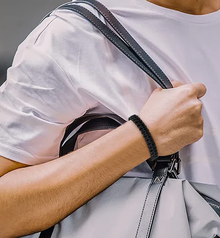 JENDEAR SHINE Men's Nautical Rope Bracelet, Hand Braided Paracord Thread Bracelet, Waterproof Adjustable Outdoor Surf Bracelet4