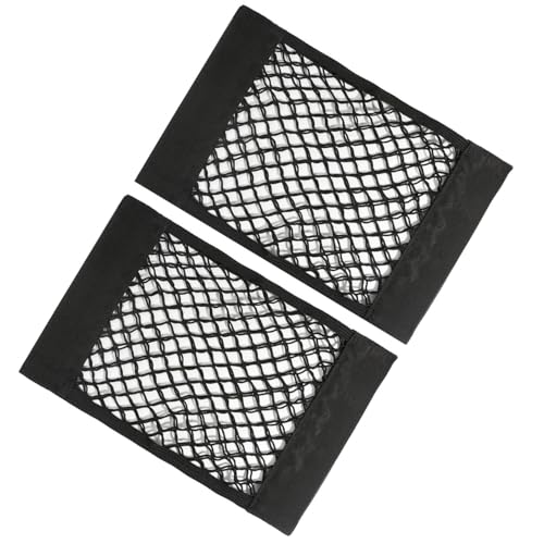 WADY 2 Pcs Car Boot Storage Net, Elastic String Net Mesh, Black Adhesive Mesh Cargo Net, Campervan Accessories for Van, Caravan, Trunk, Cargo, Camping, Car Organiser Essentials 40x24cm