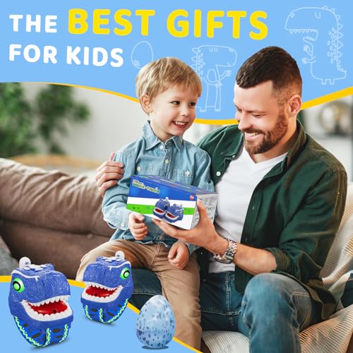 Image of Dinosaur Walkie Talkies for Kids, 2 Pack T-Rex Dino Wrist Walkie Talkies for Boys Girls Ages 3-12, 3 Channel Long Range Kids Toys for Camping Outdoor Adventures, Christmas Birthday Gifts