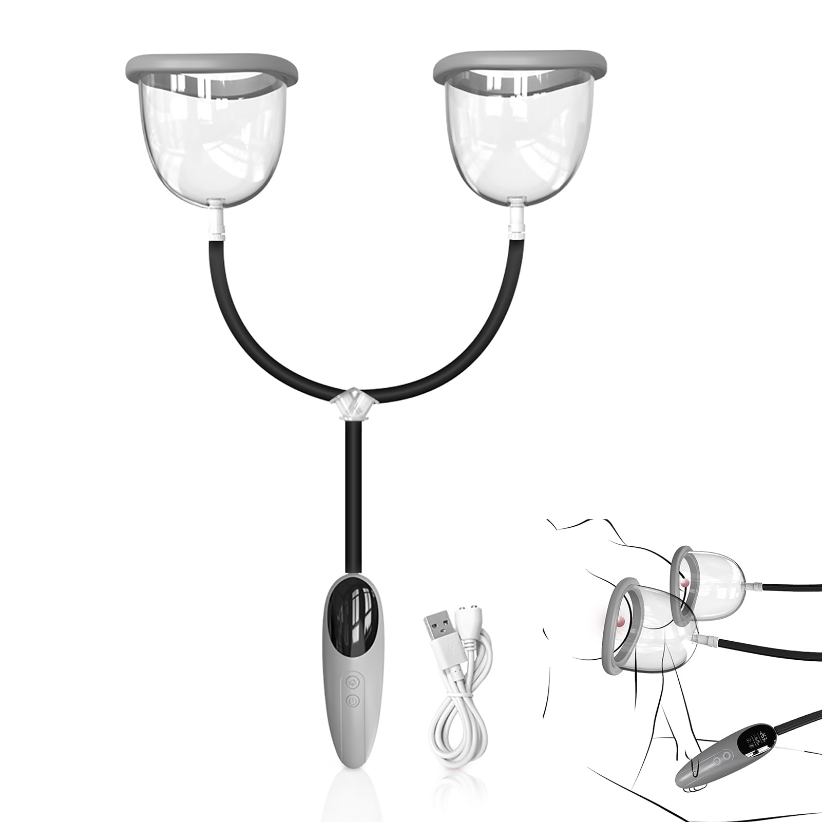 Nippelsauger für Frauen Elektrisch Brustpumpe Sexspielzeug BDSM