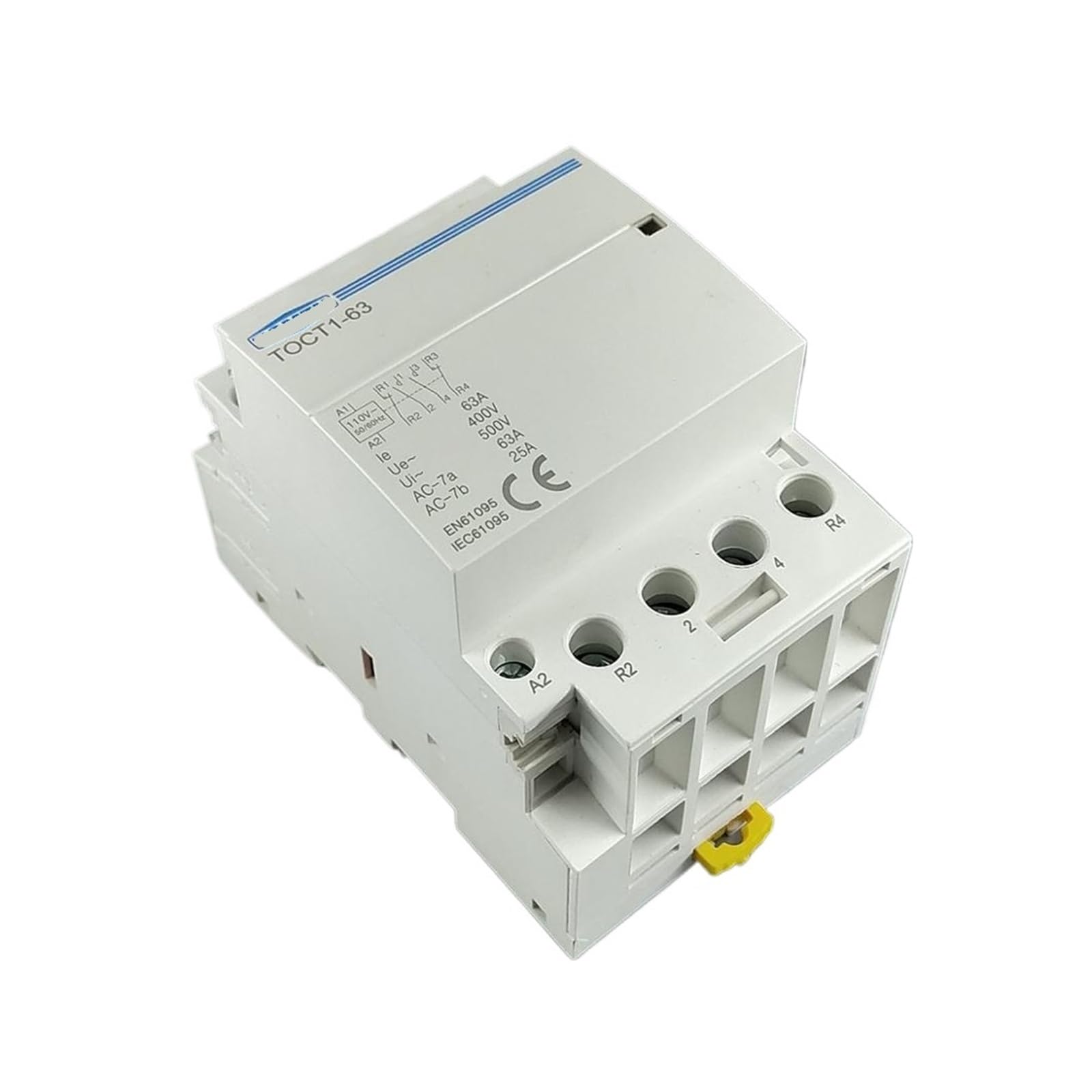 TOCT1 4P 63A 110V bobina 400V ~ 50/60HZ carril hogar AC Contactor- modular 4NO o 2NO 2NC(4P 63A 2NO 2NC 110V)