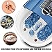 Foot Spa Bath Massager with Heat Bubbles, Shiatsu Massage Rollers, Time & Temperature Control, Digital panel, Large Size for Soaking Feet, Soothe and Relieve Feet Muscle Pain