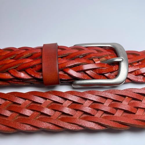 Womens&Mens Leather Braid Belt, W:3.0cm, Give yourself a gift, To husband, wife, friends, lover3