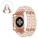 fastgo Bracelet Compatible with Pearl Apple Watch Bands 38mm 40mm 41mm Women, Elastic Beaded Stretch Replacement Strap Pink For Iwatch Series SE & Series 9 Ultra 8/7/6/4/5/3/2/1 (Pink - 38/40/41mm)