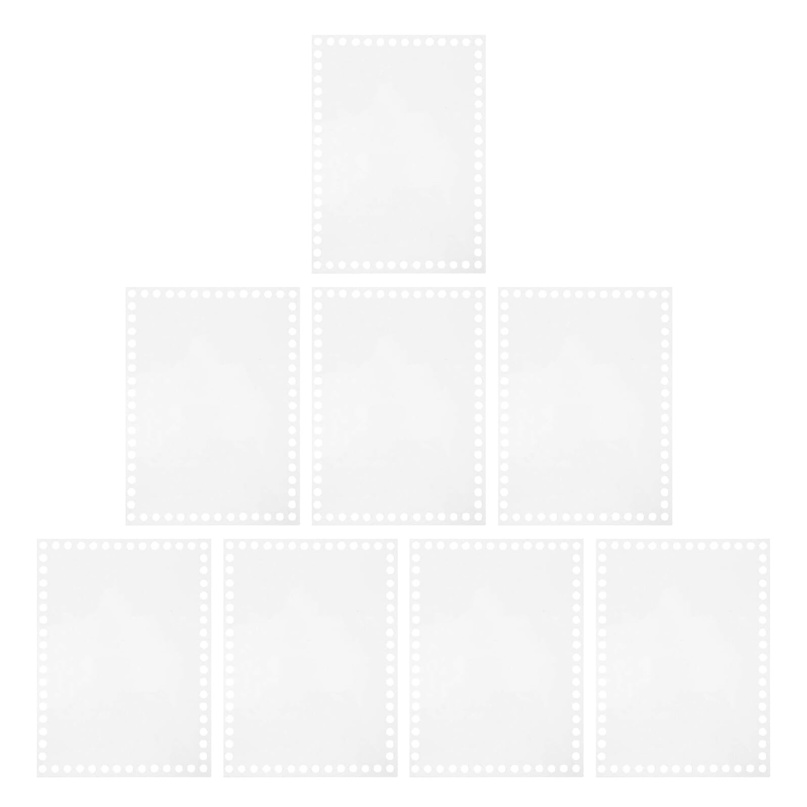 Fond de paquet rectangulaire acrylique 2mm lot de 8 accessoires de tissage pour sac DIY