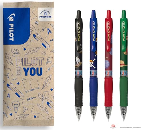PILOT x ONE PIECE - Caja de 4 G2 + 4 Stickers - Bolígrafos