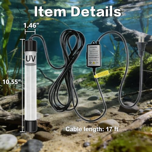 Powerful 18W Pond UV Light, Reaplacement UV Light for CT-2500 Pond miniatura 6