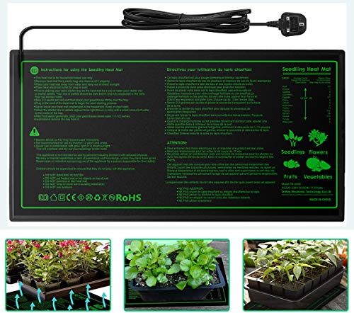 Seedling Heat Mat, Heated Seedling Propagator Durable Waterproof, Seedling Heating Pad for Winter Hydroponic Indoor Seedling Germination Outdoor Gardening Greenhouse 10x 20(25 * 50cm)