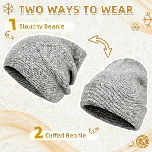 Image of ZOORON Beanie for Men Women Slouchy Winter Beanie Hats Cuffed Skull Caps
