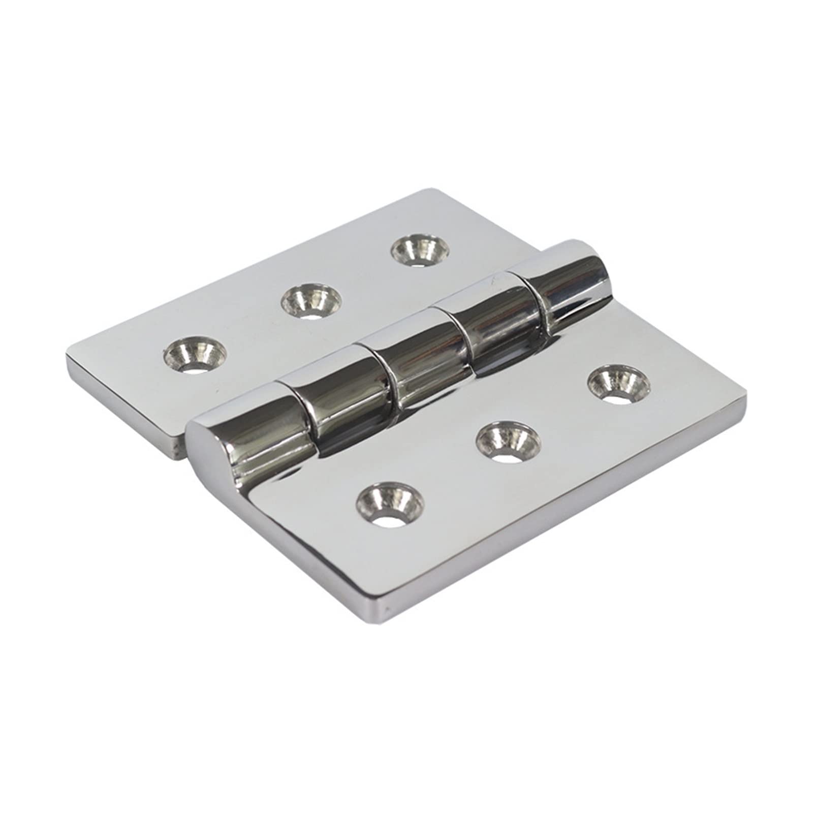Seveqis Silver 316 100 * 100 * 6.3Mm, 304 100 * 100 * 6.3Mm Square Thickened Stainless Steel Engineering Door And Window Casting Hinge Heavy Loose Leaf(316 100 * 100 * 6.3Mm)