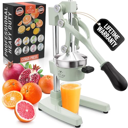 Image of Zulay Kitchen Cast Iron Juicer - Heavy Duty Manual Juicer with Detachable Strainers for Easy Cleaning, Orange Juice Press for Citrus Fruits, Perfect for Bartenders, Juice Lovers & Health Enthusiasts