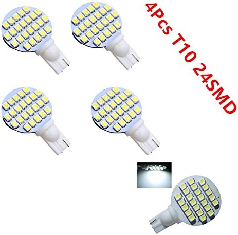 4Pcs T10 921 194 RV Trailer Interior 12V LED Lights Bulb SMD Car Wedge Lamp White RV Landscaping Car Styling LED Light Lamp Bulb