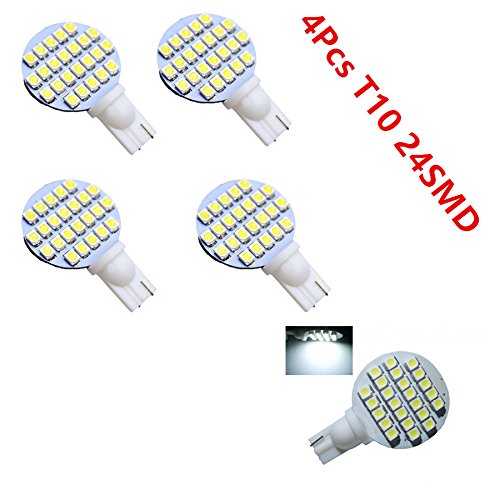 4Pcs T10 921 194 RV Trailer Interior 12V LED Lights Bulb SMD Car Wedge Lamp White RV Landscaping Car Styling LED Light Lamp Bulb