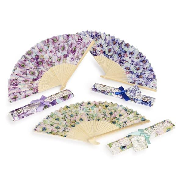 ABANICOS CON CAJA Lote de 30 abanicos flores bodas. Recuerdos y Complementos. Regalos Originales. Llaves.Detalles de Bodas, Comuniones, Bautizos, Cumpleaños.