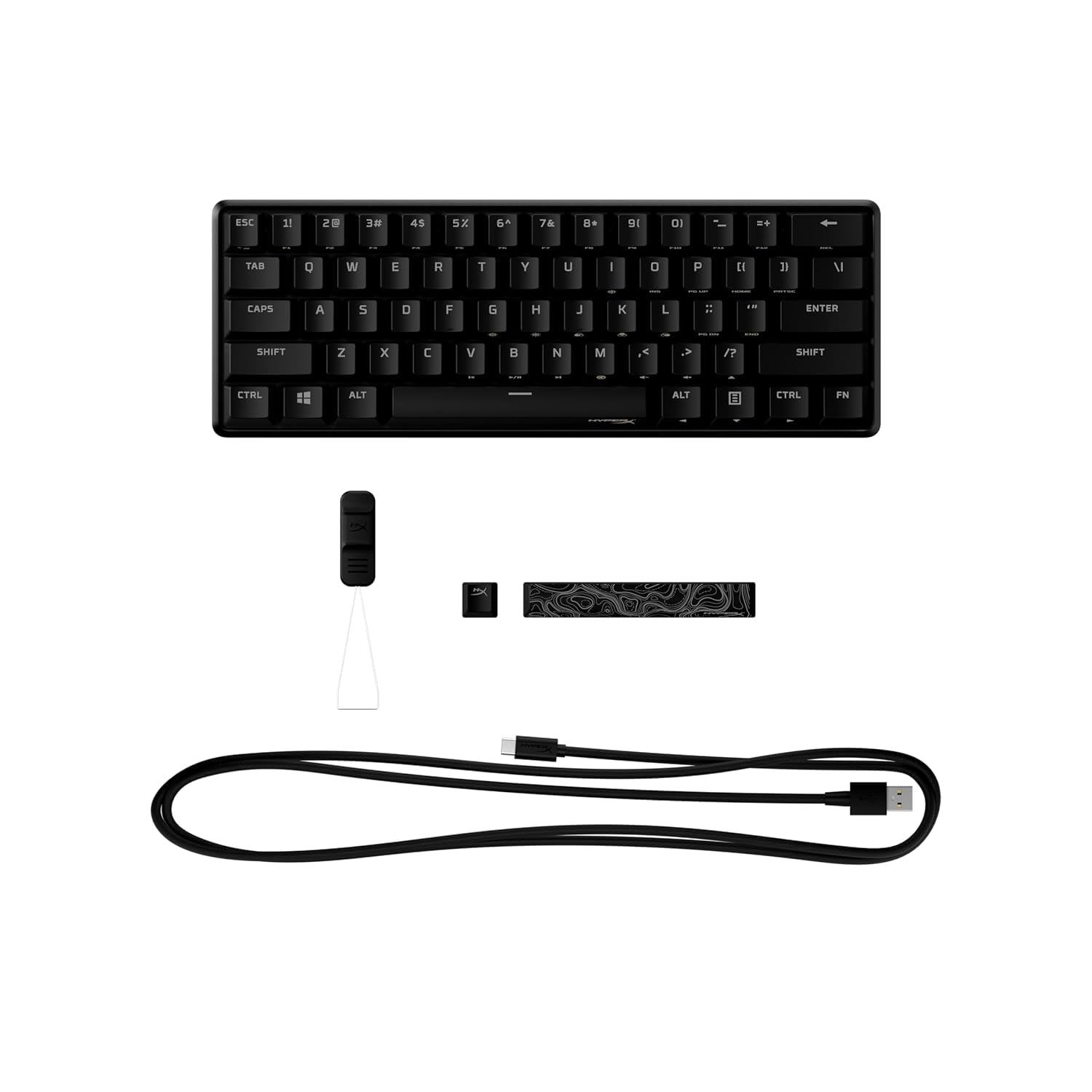 HyperX Alloy Origins 60 Smartchoice- USB-C Mechanical Gaming Keyboard - Ultra Compact 60% Form Factor - Red Switch - Double Shot PBT Keycaps - RGB LED Backlit - NGENUITY Software Compatible (4P5N4 2