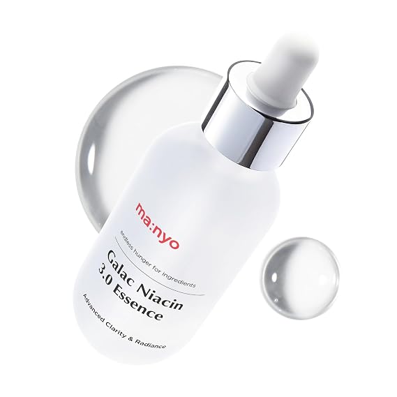 مصل الوجه الكوري MANYO Galac Niacin 3.0 Essence، مرطب للغاية، متوازن اللون، نياسيناميد، للنساء والرجال للعناية بالبشرة الكورية 2.02 أونصة (60 مل)