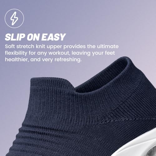 Image of YHOON Women's Slip-On Walking Shoes Sock Shoes Women Mesh Athletic Sneakers Nurse & Work Shoes