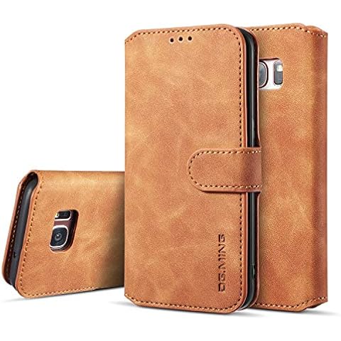 UEEBAI PU Leather Case for Samsung Galaxy S7 Edge Cover