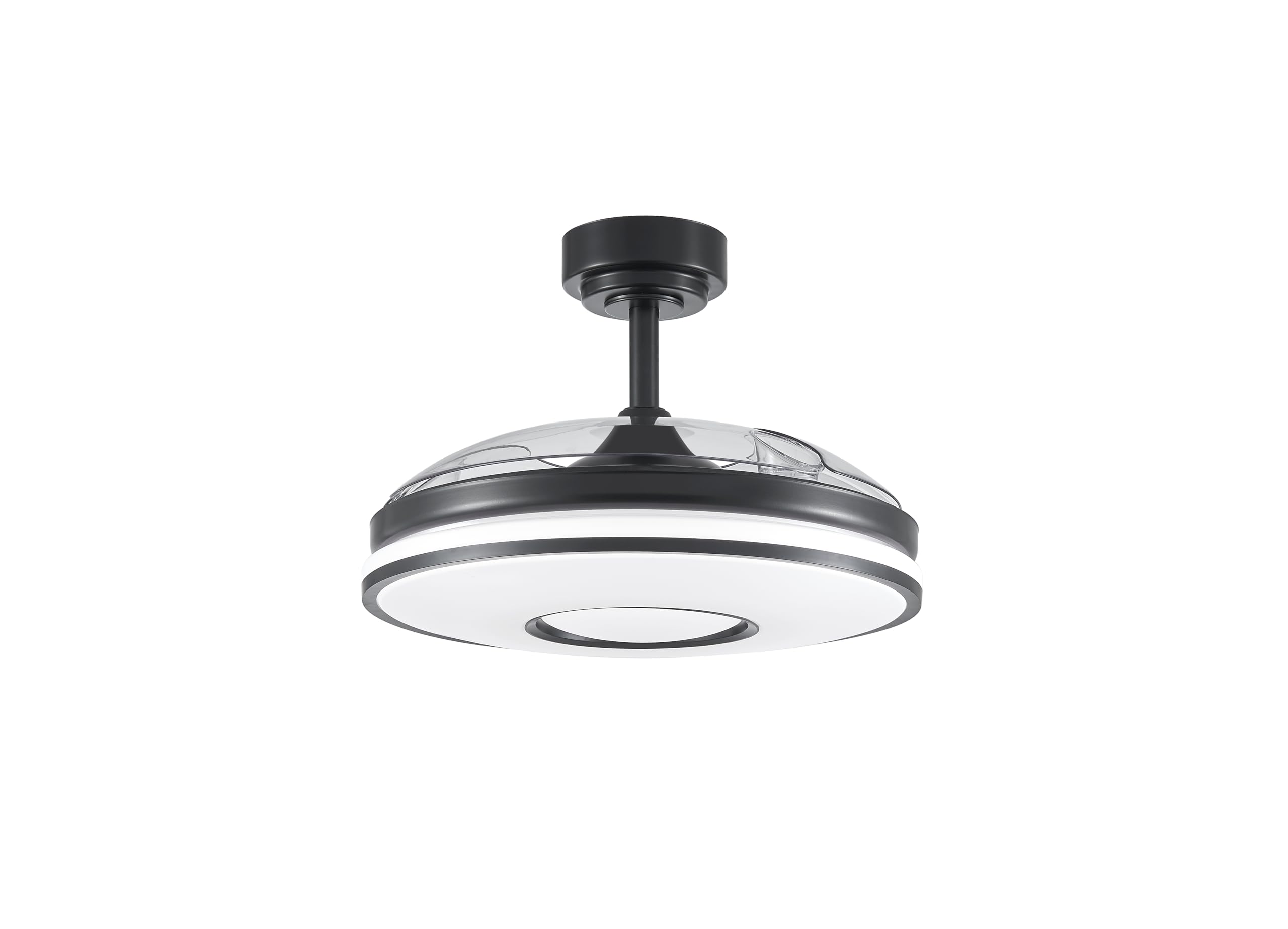 FABRILAMP TODOLAMPARA - VENTILADOR DE TECHO LUZ LED DC DANI NEGRO ASPAS DESPLEGABLES 108D 6 VELOCIDADES REMOTO+TEMPORIZA+MEMORIA