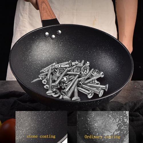 Wok antiadherente con recubrimiento piedra médica natural 32 cm miniatura 5