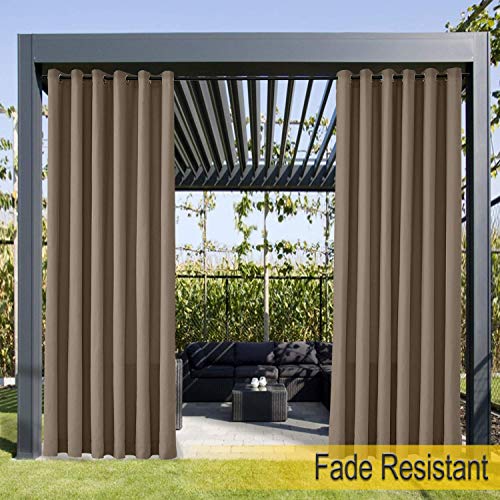 Waterproof, Fade Resistant Outdoor Curtain Chocolate 150