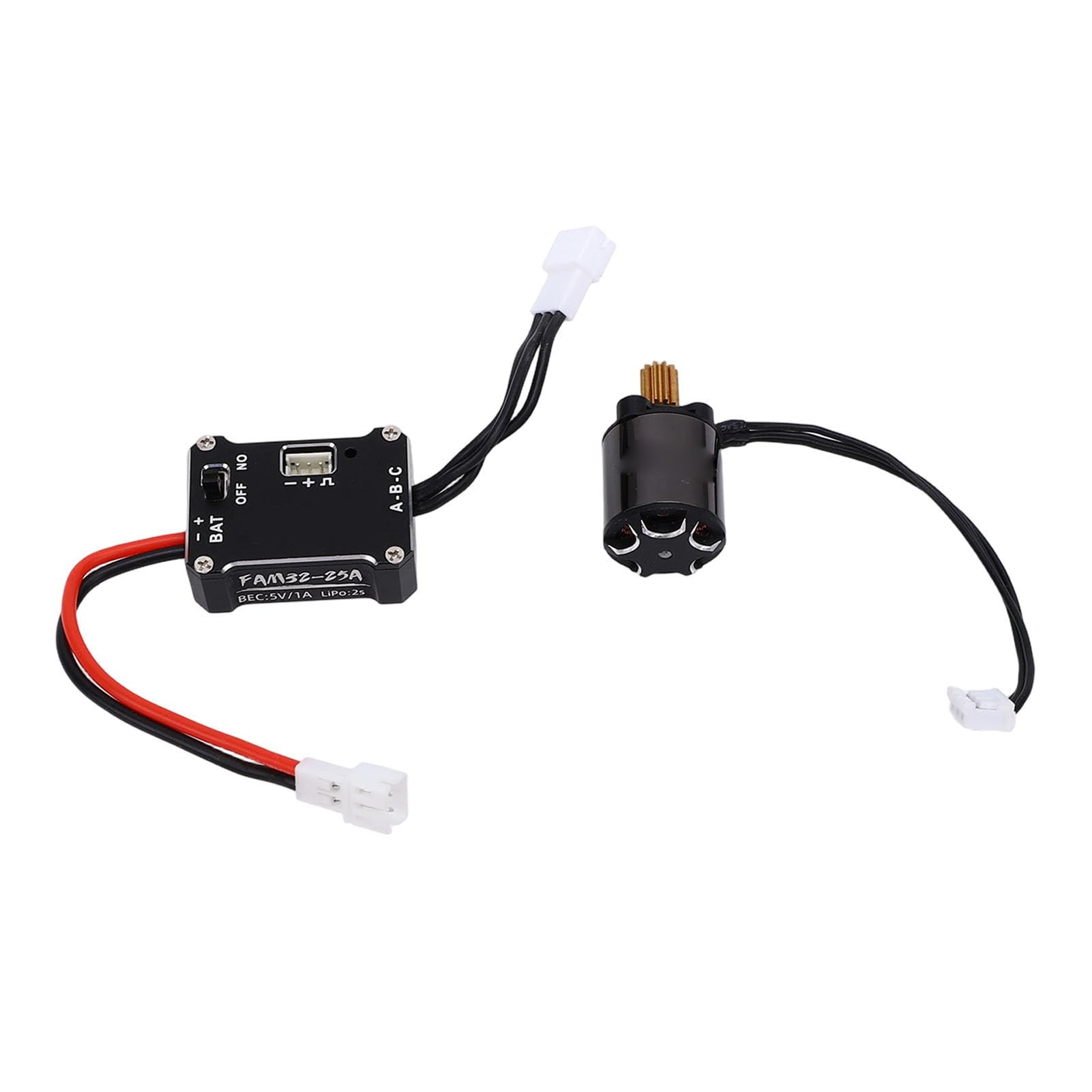 Annadue Combo Motore Brushless RC, Motore Brushless ESC 25A 1212 3500KV, per Auto RC Sensorless, Aggiornamento Parti Auto 1/24 con Alloggiamento del Dissipatore di Calore in Alluminio per Hobbisti