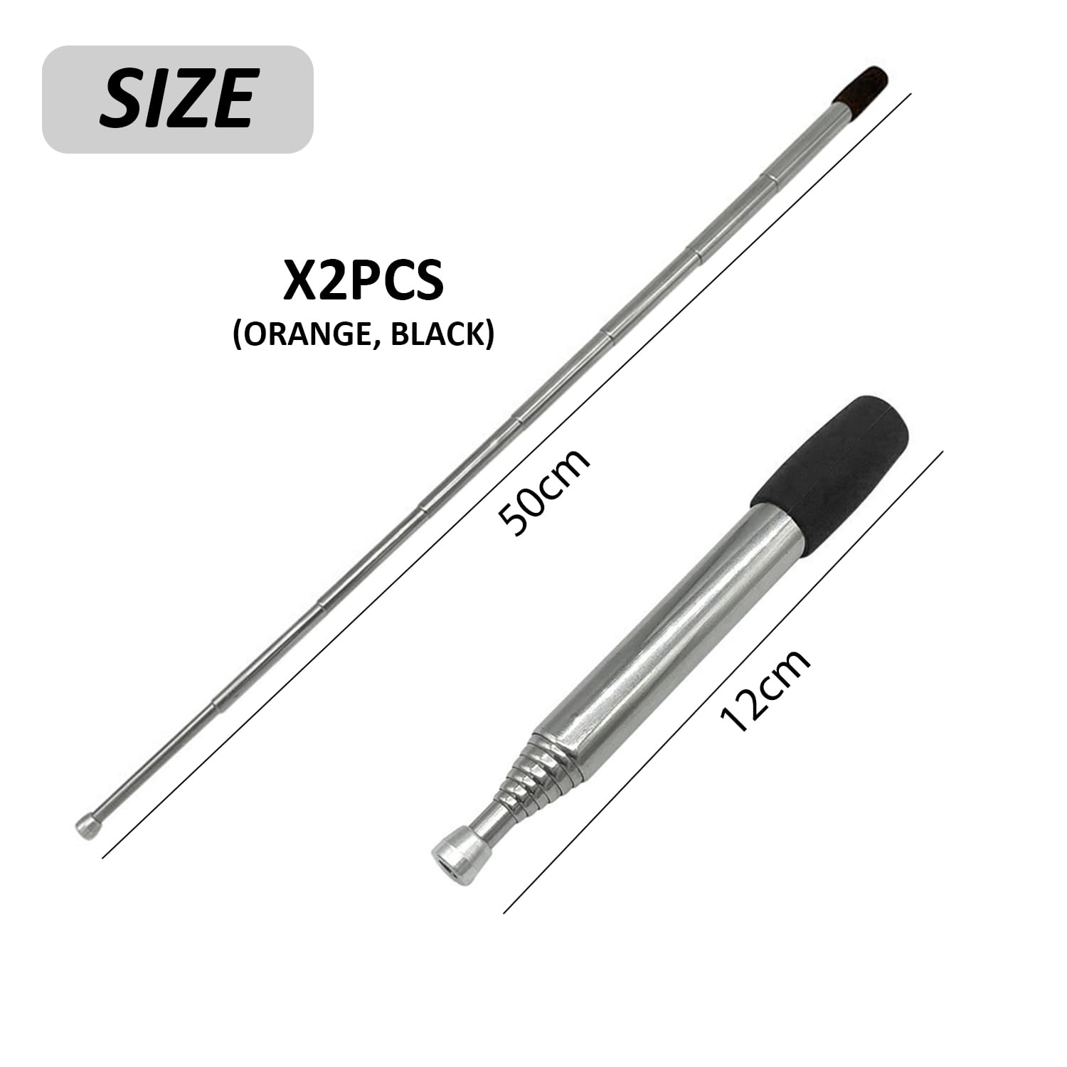 USHXVG 2-piece fire pit accessories, fire box fire wand, fireplace bellows telescopic tube, fire starter - Image 2