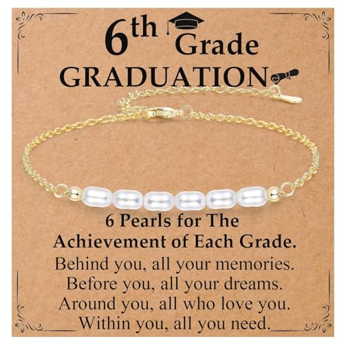 OAVOOK 6th Grade Graduation Gifts for Girls Class of 2026 Grad Gifts Graduation Bracelets for Her 6th Graduate Jewelry for Daughter Granddaughter
