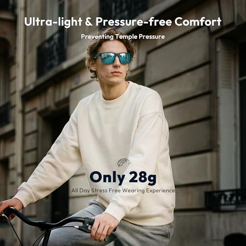 Image of ZENOTTIC Sports Polarized Sunglasses Men: UV400 Flexible Unbreakable Frame