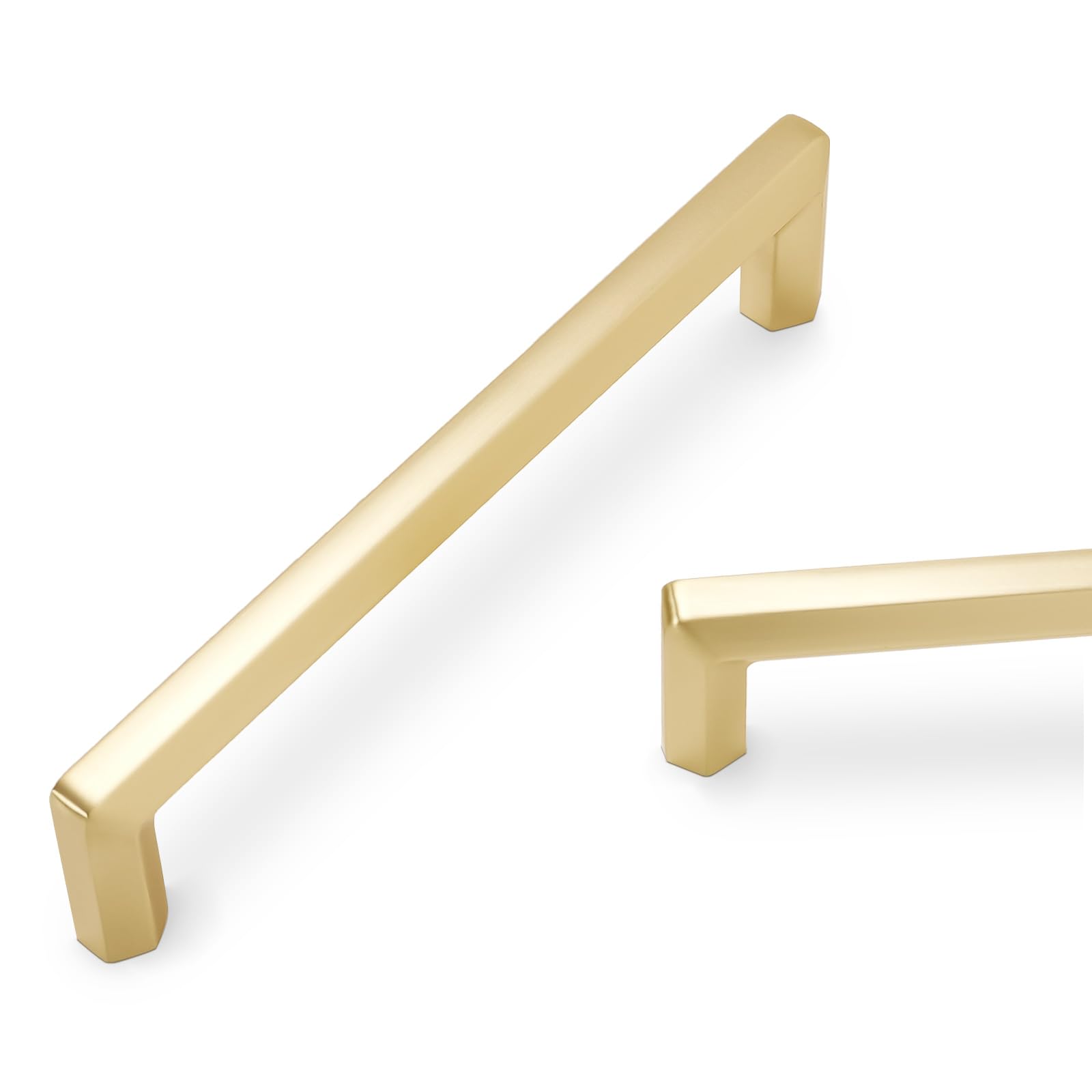 Photo 1 of 10 Pack 7.5 inch(192mm) Brushed Brass Kitchen Cabinet Handles Cabinet Pulls Gold Drawer Pulls Kitchen Cabinet Hardware Kitchen Handles Drawer Pulls Dresser Handles 7.5" Hole Center?192mm? 10 Pack Brushed Brass