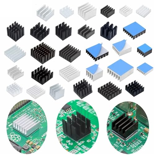 JRSZAN Aluminum Heatsink Radiator for Electronic Chip Cooling with Thermal Conductive Tape(Yellow)