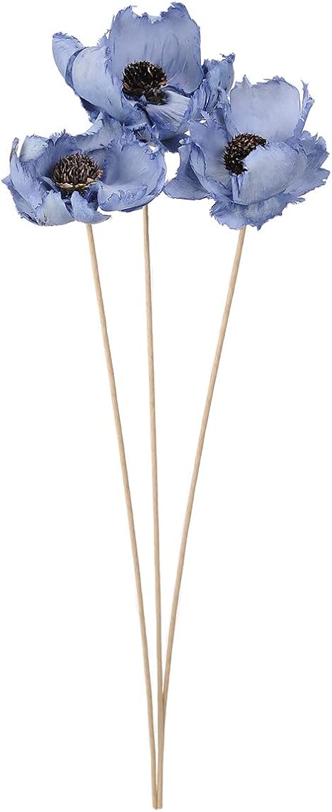 Amazon オオチノウエン 大地農園 パームフラワー ブルー ドライフラワー ナチュラル素材 3本 ナチュラル素材 Do 600 ハンドメイドフラワー 長さ 約55cm ドライフラワー オンライン通販