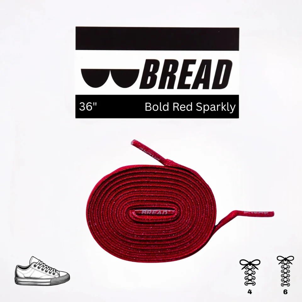 Image of Bread Elastic Shoelaces - Tie Once, Slip On Convenience - Premium Stretch Laces for Boots, Running Shoes, and Everyday Wear