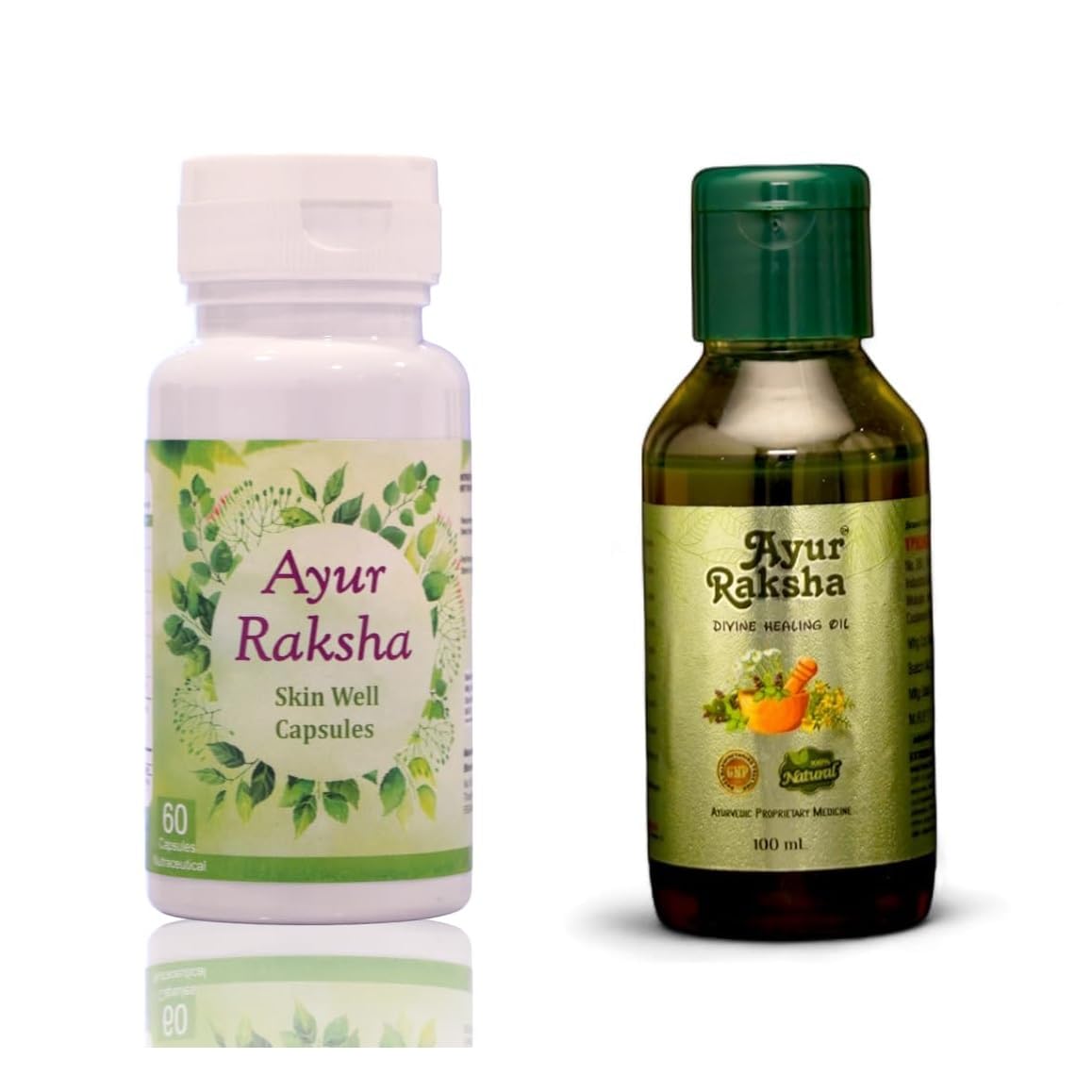 Ayur Raksha Skin Well Capsules and Divine Healing Oil, 100ml-image-27