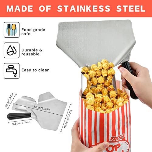 Elesunory 202Pcs Popcorn Machine Supplies Set- 1Pcs Kernel Sifting Speed Scoop 1Pcs Seasoning Dredge 200Pcs Popcorn Bags- Popcorn Kit for Commercial and Home Use (2 Oz) - Thumbnail 3