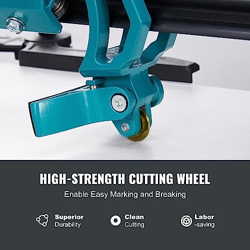 Image of VEVOR Manual Tile Cutter, 32 inch, Porcelain Ceramic Tile Cutter with Tungsten Carbide Cutting Wheel, Infrared Positioning, Anti-Skid Feet, Durable Rails for professional installers or beginners