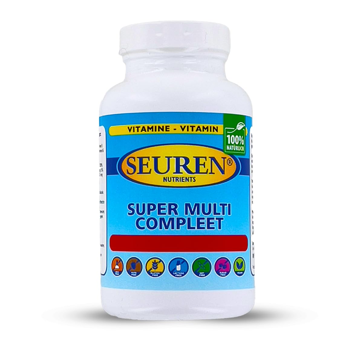Seuren Nutrients | Super Multi Compleet | Multivitamine | 240 Tabletten | Männer & Frauen| Glutenfrei | Laktosefrei | Zuckerfrei | (100% natürlich)| hochdosiert multivitamine