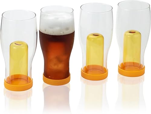 2,732.0 F TABLETOP Craft - Vasos de cerveza de doble pared de 19.6 onzas, juego de 4, vasos de cerveza Professiona regalo para amantes, hielo