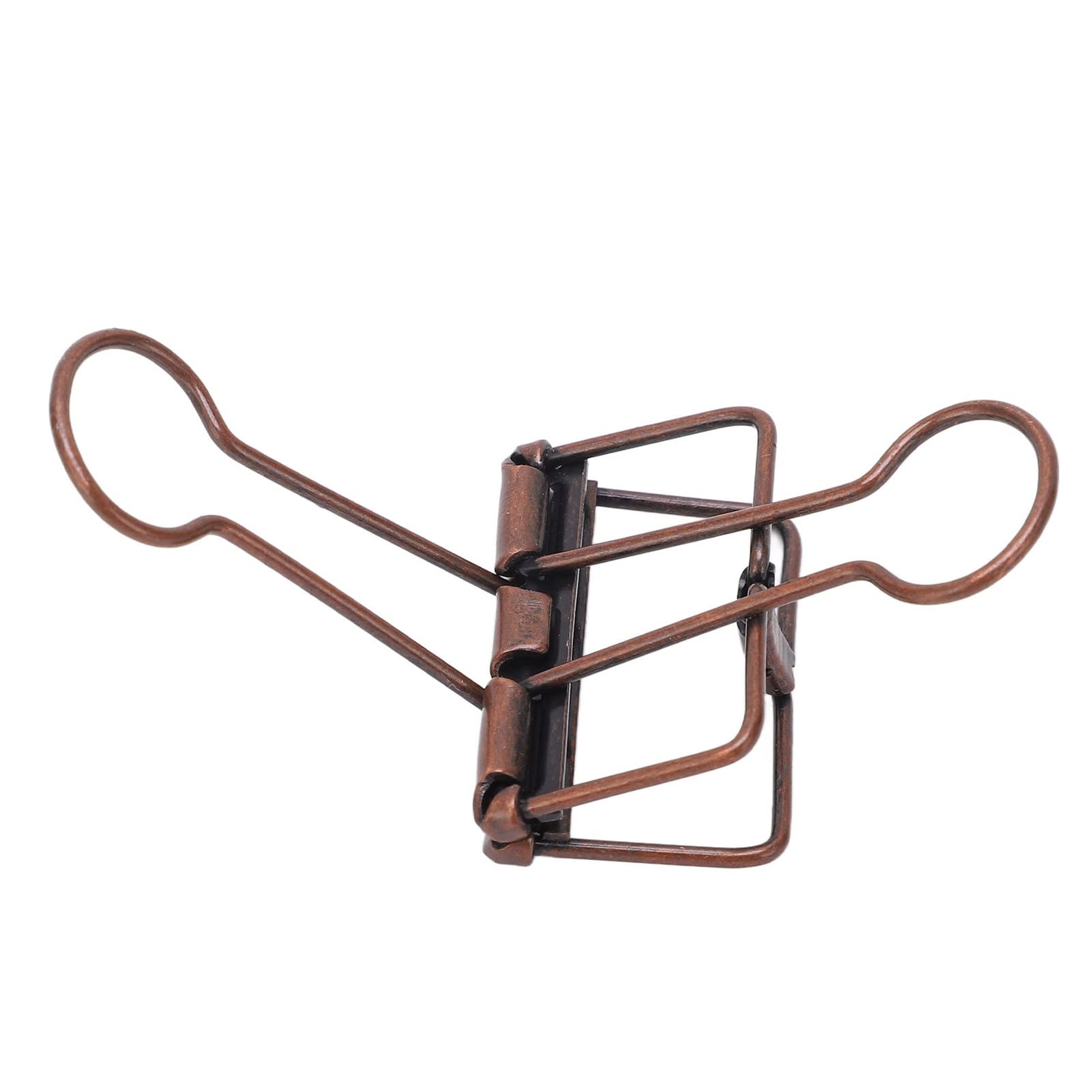 TOPINCN 32 Mm, 50 Clips de Metal para Encuadernación, Clips de Cola Hueca de Metal, Pequeños Clips de Encuadernación para Oficina, Escuela, Uso Doméstico, para Oficina, Escuela, Uso (Color Cobre)