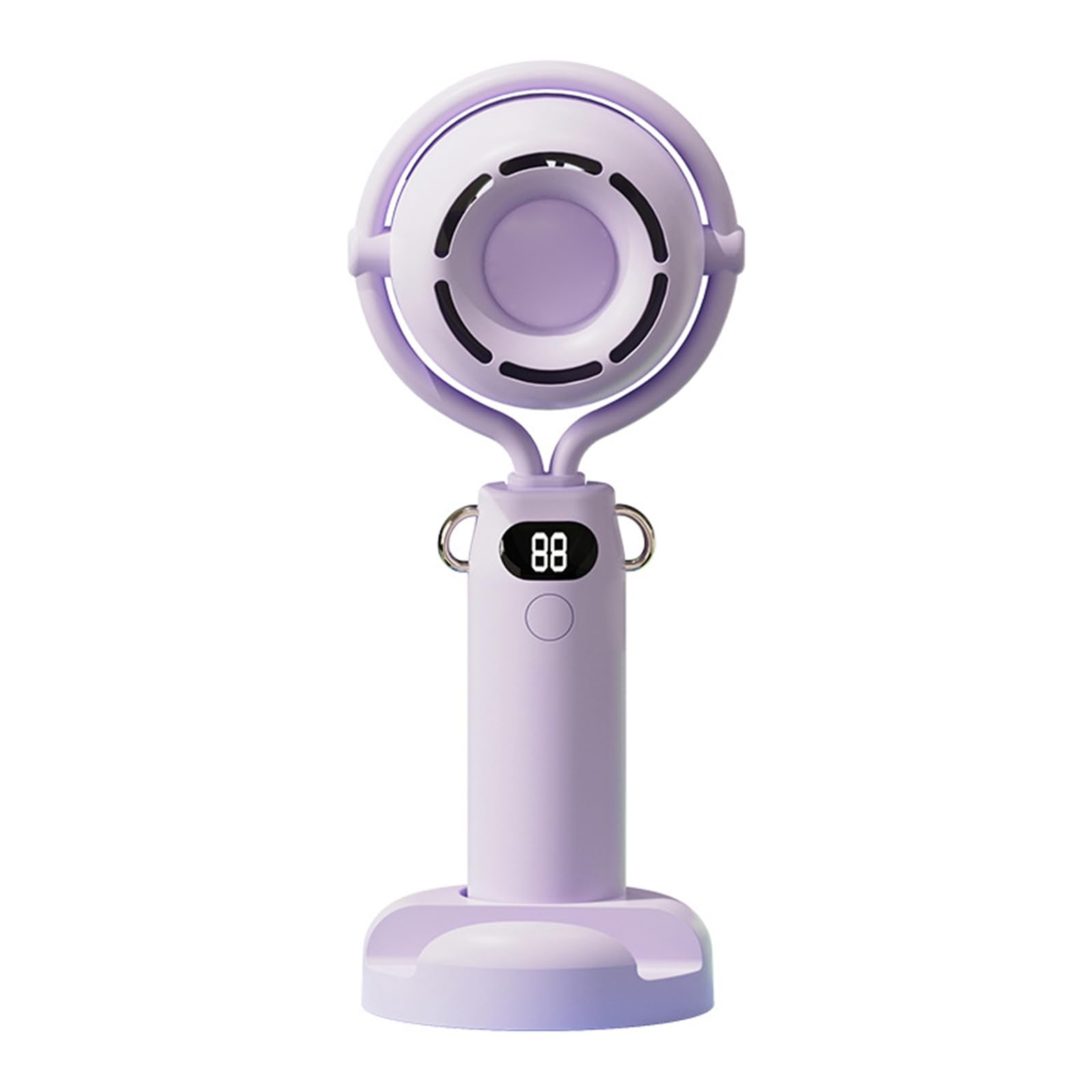 Buxuaaaa Cartoon Pattern Cooling Fan Foldable Portable Rechargeable 5 Speed Adjustable Airflows Quiet for Students Commuters Portable Small Desk Fan