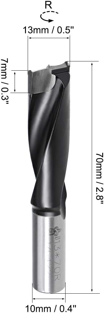 uxcell® Brad Point Drill Bits for Wood 13mm x 70mm Forward Turning HSS for Woodworking Carpentry Drilling Tool