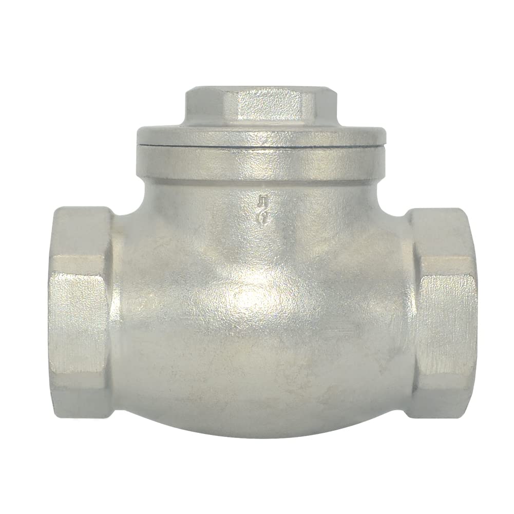 Zawór zwrotny 2.5-0.6 cm SS316 ze stali nierdzewnej, gwint wewnętrzny NPT x żeński, WOG 200 PSI PN16 CF8M