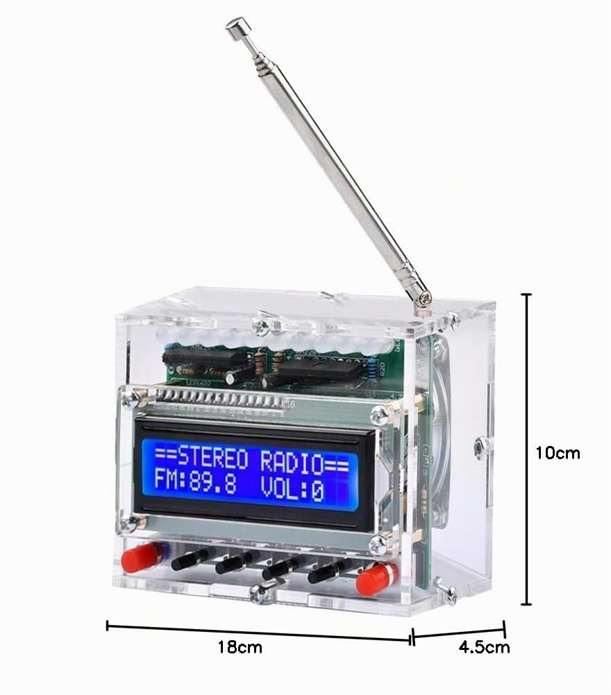 Heemol Kit de soudure électronique DIY - Radio numérique - 87-108 MHz - Module radio DIY - Avec écran LCD - Pour l'apprentissage de la soudure