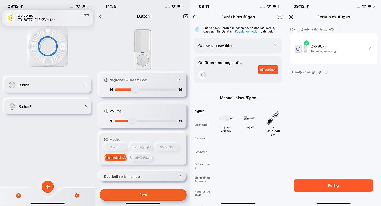 Notruftasten: Smartes SOS-Notrufknopf-Set für Senioren, 4X Sender, 2X Empfänger, App (Smarter SOS-Knöpfe, Notrufgerät)
