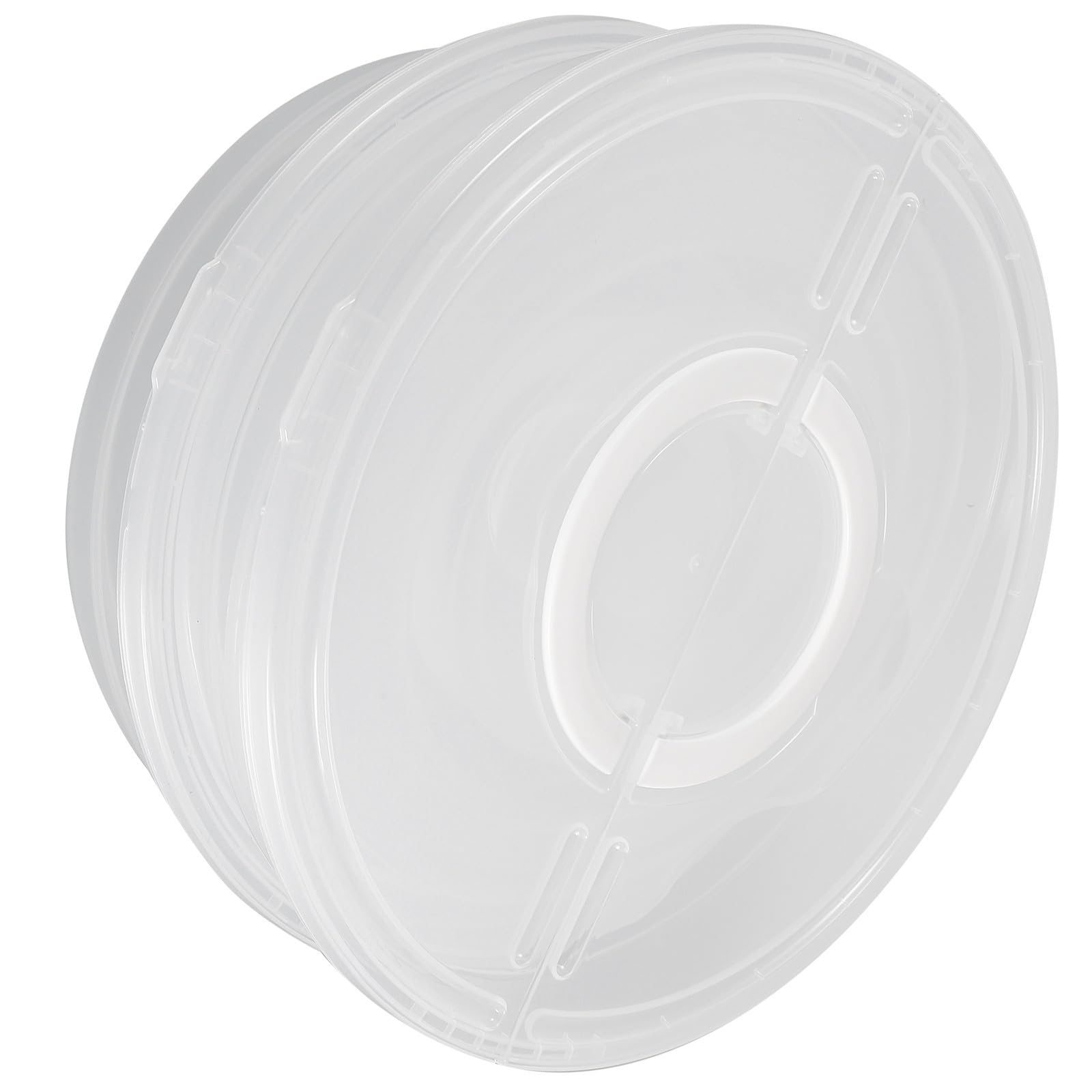 MAGICLULU Juego de 2 Recipientes para Alimentos con Tapa y Asa, Apilables Plástico, Ideales para Guardar Pasteles y Tartas en Restaurantes o Picnics